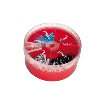 Cimco assortimentsdoos geïsoleerde adereindhulzen 0.5-2.5mm2 - 400-delig (187603)