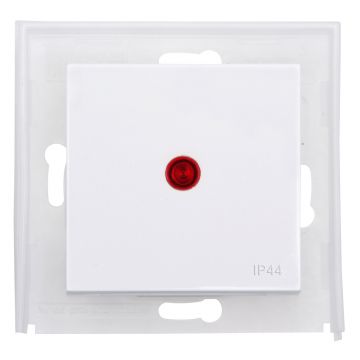 Kopp enkele wip met rode lens IP44 - HK07 puur wit (493572004)