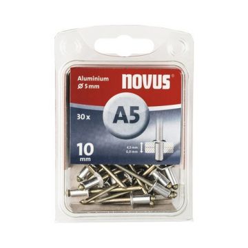 Novus blindklinknagel A5 X 10mm, Alu SB, 30 st. (045-0027)