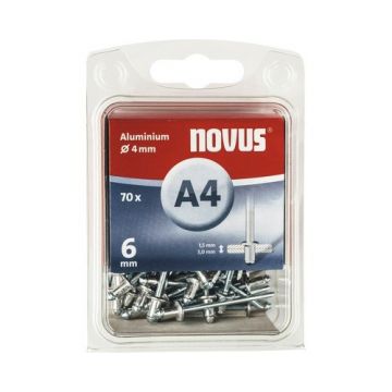 Novus blindklinknagel A4 X 6mm, Alu SB, 70 st. (045-0031)