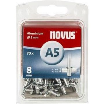 Novus blindklinknagel A5 X 8mm, Alu SB, 70 st. (045-0047)