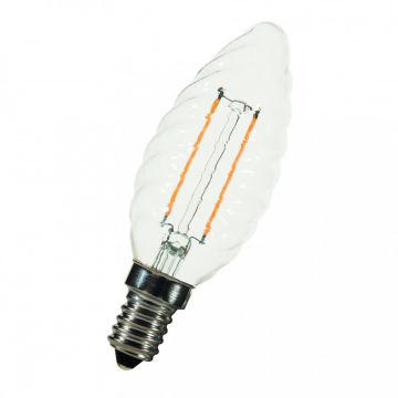 Bailey LEDlamp filament helder kaars gedraaid E14 warmwit 2700K 2W 200lm (80100037647)