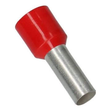 Cimco adereindhuls geïsoleerd 1mm2 hulslengte 6mm rood - per 100 stuks (182324)