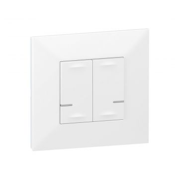 Legrand RF-bedieningswip voor verlichting 2x ON/OFF - Valena Next with Netatmo Wit Opaal (741812)