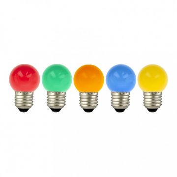 Bailey LED kogel E27 multicolor 1W IP44 multi-colour 5 stuks (143753)