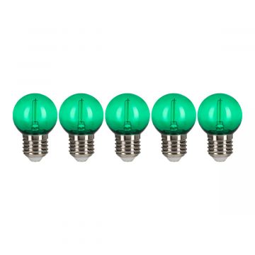 Bailey LED kogel E27 groen 0,6W 30lm IP44 ecopack 5pack (143028)