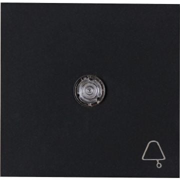 Kopp bedieningswip met lens en klok symbool - HK07 mat zwart (490457009)