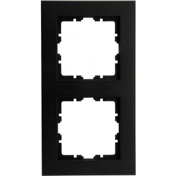 Kopp afdekraam 2-voudig - HK07 Pure mat zwart (406950000)