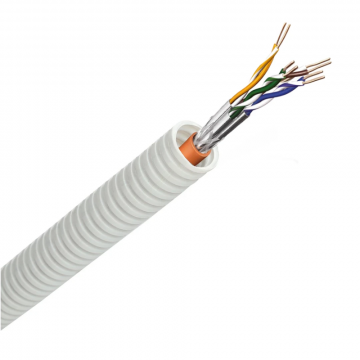 Snelflex flexibele buis coax kabel en S/FTP CAT7 kabel - 25mm per rol 50 meter (SFC9SFTP7)