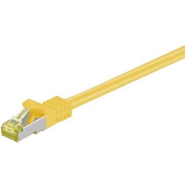 Cat7 S/FTP netwerkkabel patchkabel 0.25 meter - geel (DC-77-002)