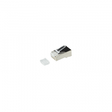 RJ45 connector CAT6 shielded - alleen voor soepele kern - per 10 stuks (DC-RJ45-FTP6-10)