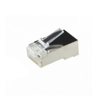 RJ45 connector CAT6 shielded - alleen voor stugge kern - per 10 stuks (DC-RJ45-FTP6S-10)