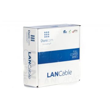 Danicom CAT6 U/UTP kabel soepel PVC rol van 50 meter - grijs (DC-UTP6-50-FCA)