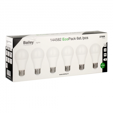 Bailey LED lamp peer E27 6W 510lm warm wit 2700K - 6 stuks (144582)
