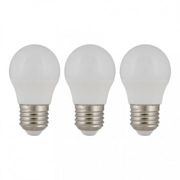 Bailey LED lamp bol E27 5.5W 470lm warm wit 2700K - 3 stuks (145218)