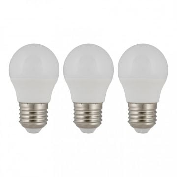 Bailey LED lamp bol G45 E27 warm wit 2700K 5,5W 470lm - 3 stuks (145218)