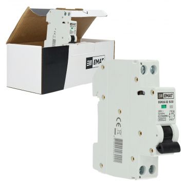 EMAT installatieautomaat 1-polig+nul 20A B-Kar 12stuks (85001006)