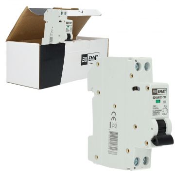 EMAT installatieautomaat 1-polig+nul 20A C-Kar 12stuks (85001007)