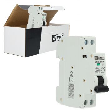 EMAT installatieautomaat 1-polig+nul 16A B-kar 120stuks (85001004)