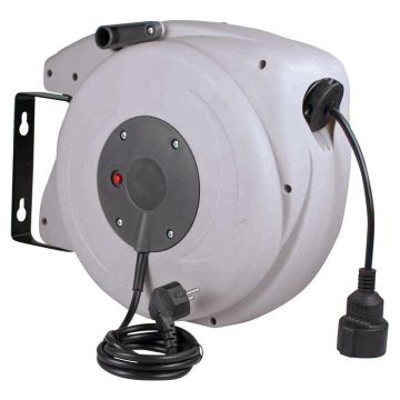 Schwabe automatische veerkabelhaspel trekveerhaspel Vinyl H05VV-F 3x1.5 IP20 15m (12611)