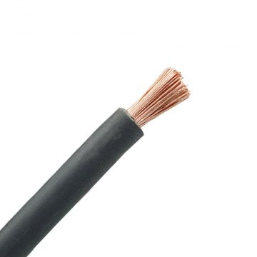 Laskabel 1x70mm2 zwart per meter (19044)