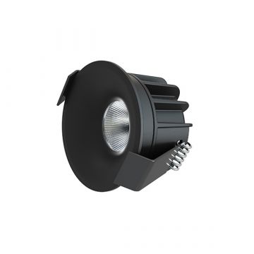 INTERLight inbouwspot dimbaar rond zwart 4W 230lm 2700K incl. driver Ø50mm - zaagmaat Ø44mm IP44 (IL-DCM4K27B)