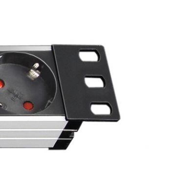BRENNENSTUHL 19 inch 8-voudig stekkerdoos met schakelaar per 2 meter - aluminium (1390007018)