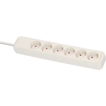 BRENNENSTUHL stekkerdoos 6-voudig met randaarde 1,5 meter - wit (1159420015)