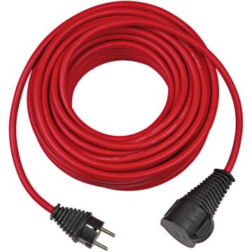 BRENNENSTUHL verlengsnoer 10 meter H07RN-F 3x1.5 met Schuko en contrastekker IP44 - rood (1167950)