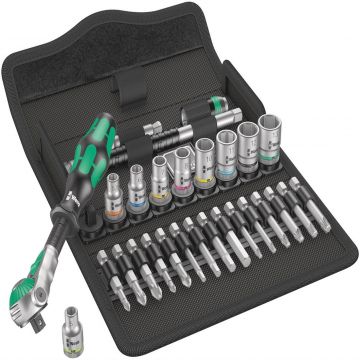 Wera bitset dopsleutelset in etui Zyklop Speed-ratelset 1/4" metrisch - 28-delig (05004016001)