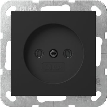 Gira stopcontact zonder randaarde 2-polig - systeem 55 zwart mat (4480005)