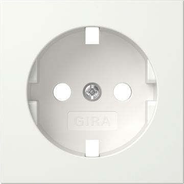 Gira losse centraalplaat (geleverd zonder stopcontact) - Systeem 55 zuiver wit glanzend (492003)