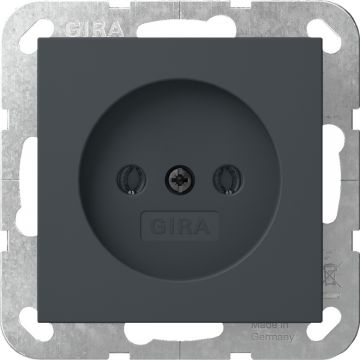 Gira stopcontact zonder randaarde 2-polig - systeem 55 antraciet (448028)