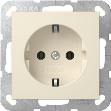 Gira stopcontact met randaarde 1-voudig - systeem 55 creme wit (418801)