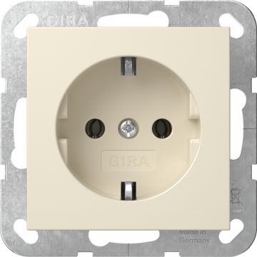 Gira stopcontact met randaarde 1-voudig - systeem 55 creme wit (446601)