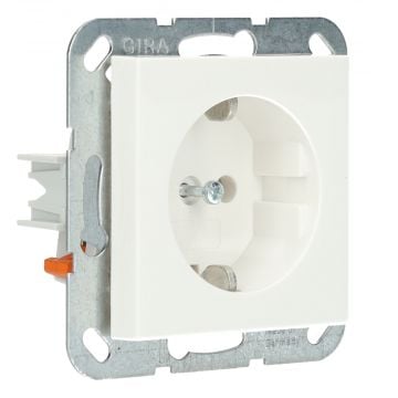 Gira stopcontact met randaarde 1-voudig - systeem 55 zuiver wit glanzend (446603)