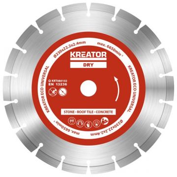 Kreator diamantschijf steen eco Ø 230x22,2x2,4mm set van 3 stuks (KRT080102)