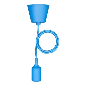 Bailey hanglamp E27 met 1,5 meter textielsnoer - blauw (141585)