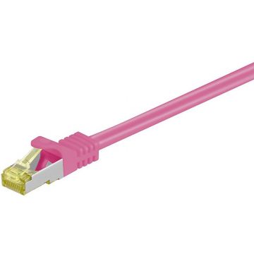 Danicom CAT 7 S/FTP netwerkkabel 0.5 meter roze