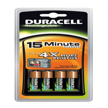 Duracell univerele batterijlader voor AAA/AA CEF 27 incl. 2x AA + 2x AAA batterijen (D036529)