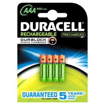 Duracell oplaadbare batterijen plus AA 1,2V - verpakking 4 stuks (D039247)
