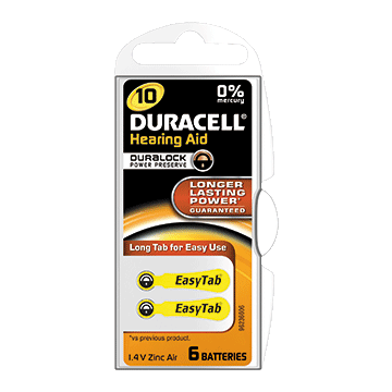 Duracell gehoorapparaat batterijen DA 10 - verpakking 6 stuks (D96077559)