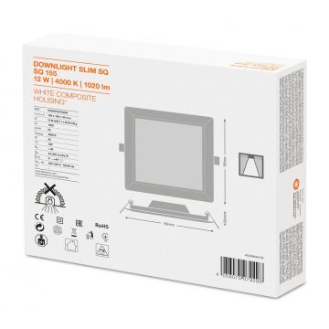 LEDVANCE LED downlighter 12W 1.020lm 4000K Ø169mm - zaagmaat Ø155mm IP20 (4058075079298)