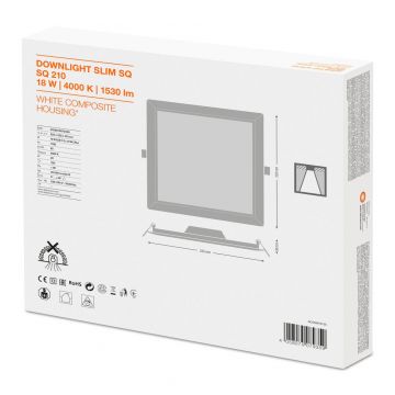 LEDVANCE LED downlighter 18W 1.530lm 4000K Ø225mm - zaagmaat Ø210mm IP20 (4058075079359)