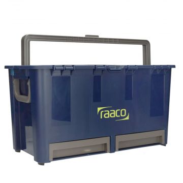 RAACO kunststof gereedschapskist Compact 47 incl. lades en inzetbakken 540x292x296mm - blauw (136600)