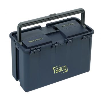 RAACO kunststof gereedschapskist Compact 20 incl. 6 inzetbakken 474x190x239mm - blauw (136570)