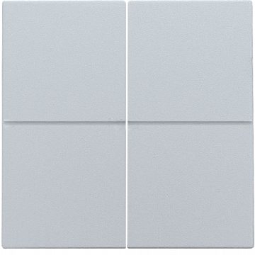 Niko Afwerkingsset voor viervoudige elektronische schakelaar of drukknop, zilverkleurig