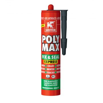 GRIFFON Polymax Fix&Seal Express montagekit en afdichtingskit koker 425 gram - antraciet (6315142)