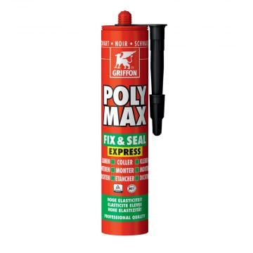 GRIFFON Polymax Fix&Seal Express montagekit en afdichtingskit koker 425 gram - zwart (6150454)