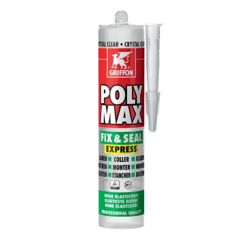 GRIFFON Polymax Fix&Seal Express Crystal Clear montagekit en afdichtingskit koker 300 gram - transparant (6150452)